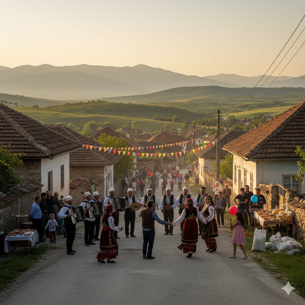 Festë komunitare në Rashan me rastin e fillimit të asfaltimit të rrugës
